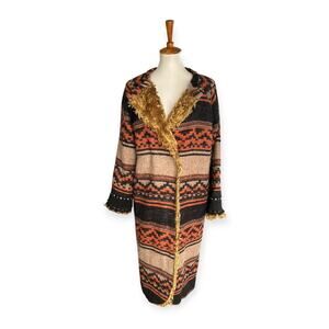 Early Y2K Another Important Culture Reversible Wool & Shearling Coat – M